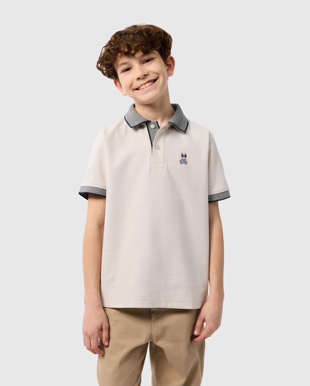 Polos Psycho Bunny Southport Pique Polo Shirt Beige Enfant | DXB-12055567